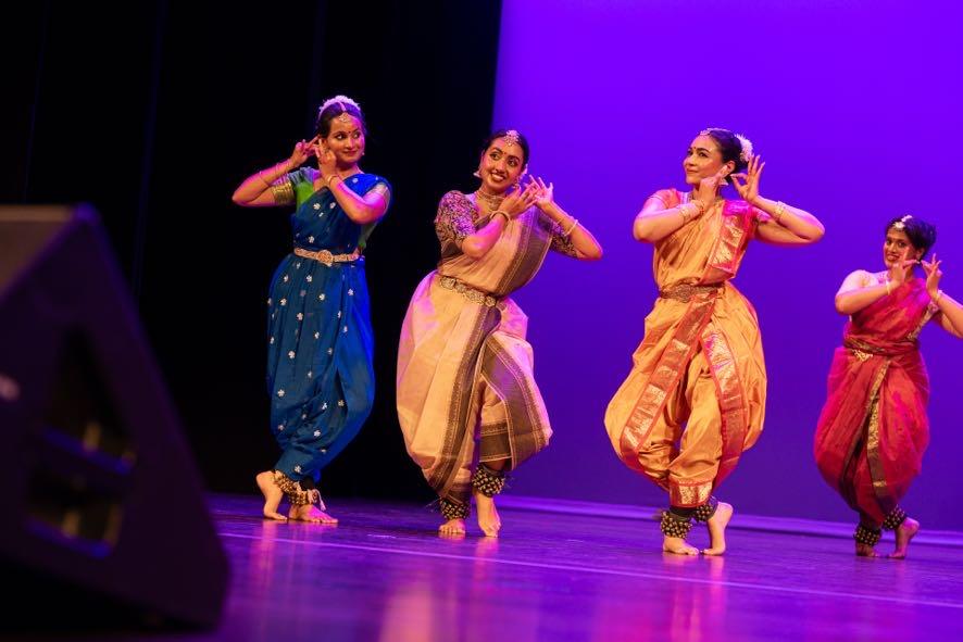 Rehearsal moment with SF Adavu dancers in the San Francisco Bay Area